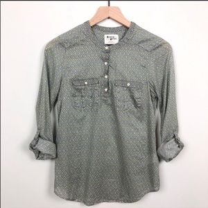 HOLDING HORSES | Green & Yellow Popover Blouse